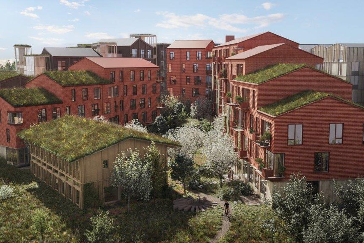 Igangværende boligbyggeri i Fælledby i København