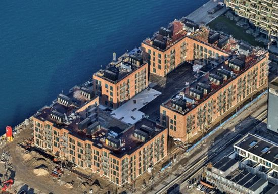Nybygget boligbebyggelse på Islands Brygge